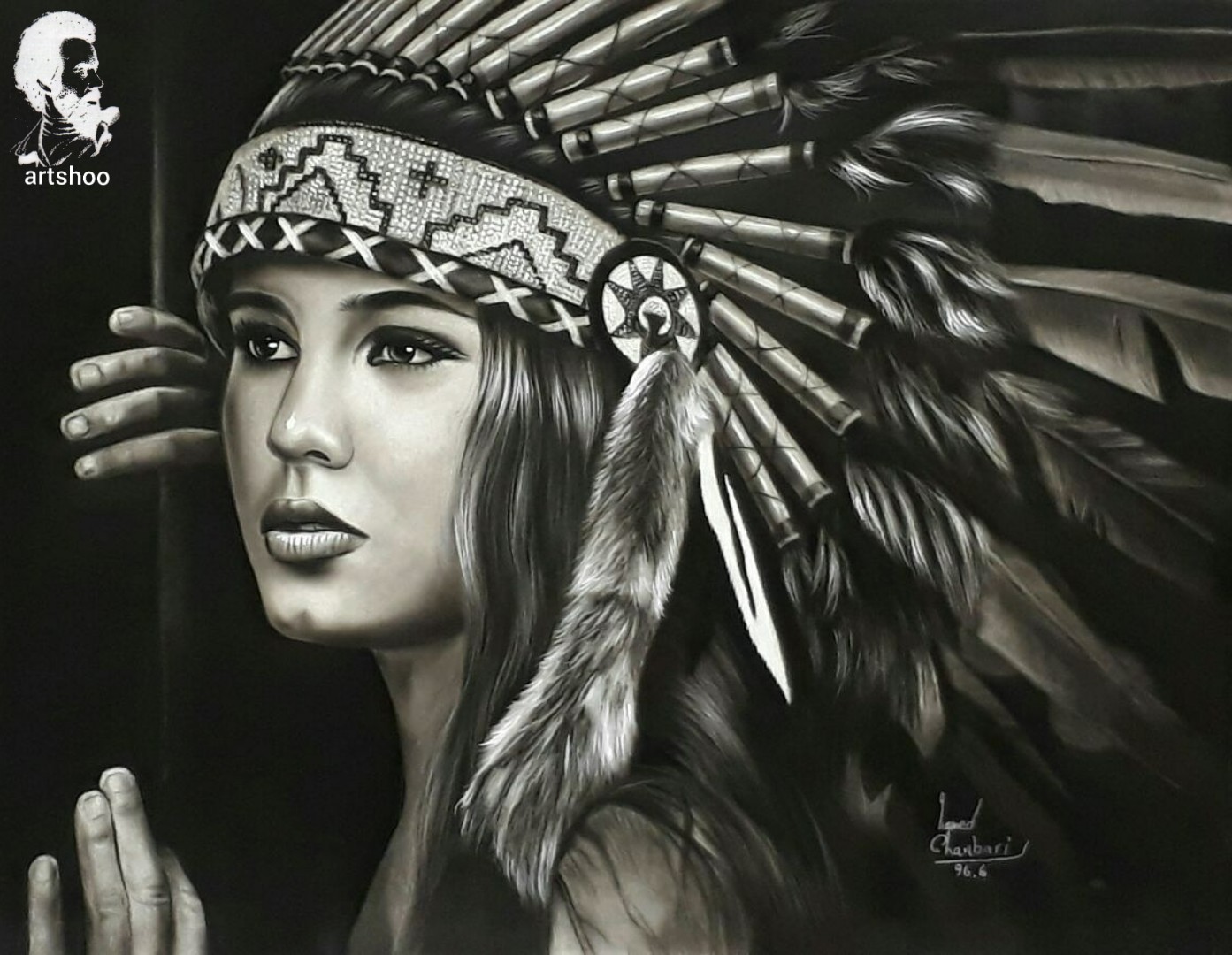 نقاشی سیاه قلم اورژینال